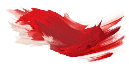 energetic red paint strokes flowing abstract design for eye-catching banners and artistic illustration work, isolated white background