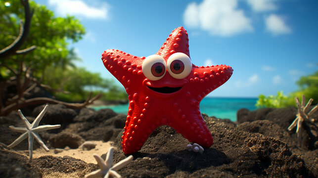 starfish on the beach high definition photographic creative image