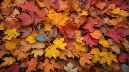 Naklejka na ściany i meble autumn leaves background, colors of fall