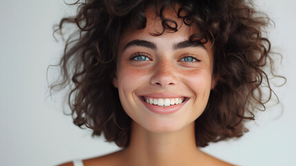 Portrait of Young smiling positive woman