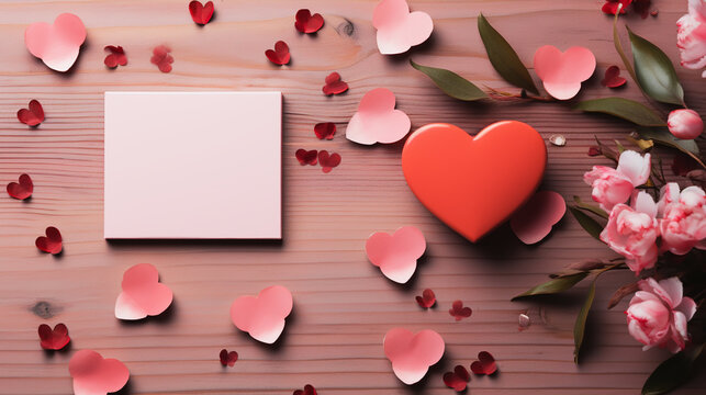 Valentine's day concept background. Cute love sale banner or greeting card