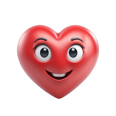 Heart emoticon with happy face 