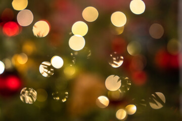 Obraz na płótnie Canvas Christmas tree Sparkle lights, bokeh