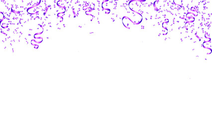 Purple confetti falling celebration, event, birthday, party background, magic
