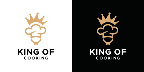 Chef king logo template. Brand Icon Symbol Logo Chef king with a luxurious appearance