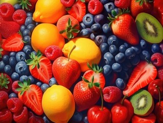 colorful fruits background