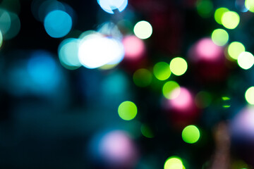 Christmas tree Sparkle lights, bokeh