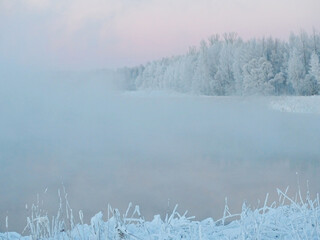 misty morning on the river