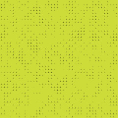 Abstract seamless geometric pattern. Mosaic background of black triangles. Evenly spaced small shapes of different color. Vector illustration on lime background