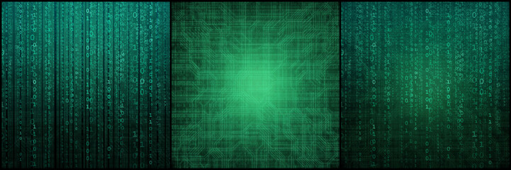Abstract digital background with binary code. Hackers, darknet, virtual reality and science fiction...