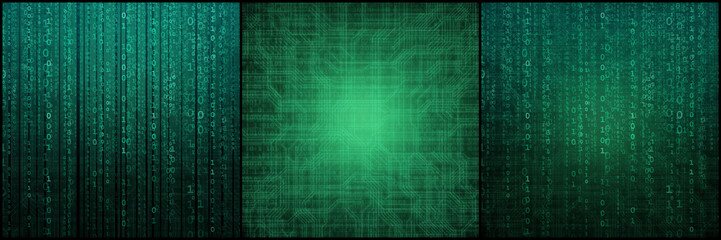 Abstract digital background with binary code. Hackers, darknet, virtual reality and science fiction concept.