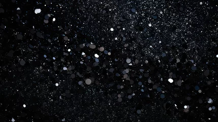 Foto op Plexiglas dark black glitter background illustration night shiny, glamorous party, celebration festive dark black glitter background © vectorwin