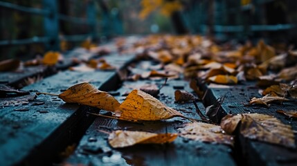 autumn leaves on the ground