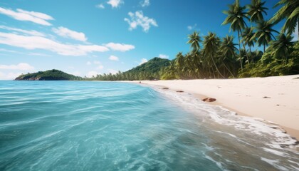 Beach with palm trees