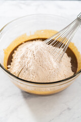 Gingerbread bundt cake with caramel filling