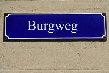 Naklejka premium Emailleschild Burgweg