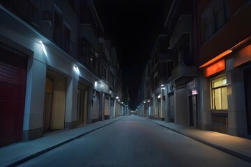 Empty street in the night