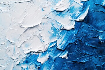 Abstract blue and White Painting Texture Background