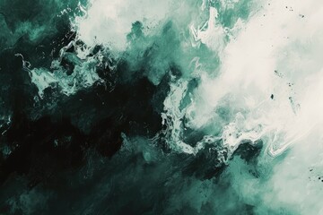Abstract green sage Black and White Painting Texture Background