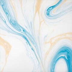 White and blue color with golden lines liquid fluid marbled texture background