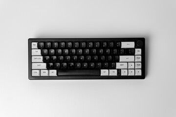 black keyboard in white bacground