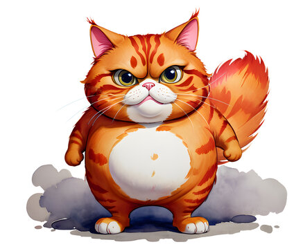 An illustration of a fat cat