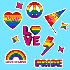 Set de stickers orgullo LGTBIQ+