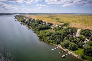 Fototapeta na wymiar Aerial View of Shields, Saskatchewan