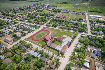 Dalmeny, Saskatchewan in Summer Aerial View