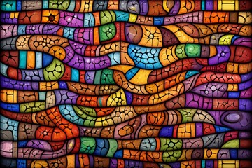 Colorful stained glass background,  Multicolored stained glass background