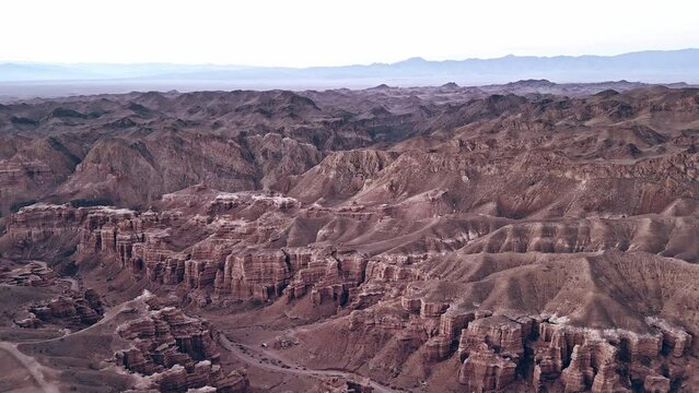 Charyn. Kazakhstan. Charyn canyon aerial video from a quadcopter.