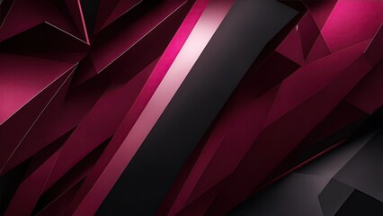 Obraz premium Black and deep maroon abstract modern Geometric shapes background