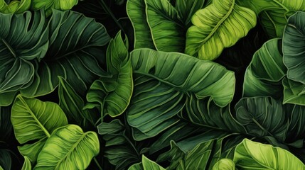  a close up of a green leafy plant with lots of green leaves on the bottom of the leaves and bottom of the leaves on the bottom of the leaves. - obrazy, fototapety, plakaty