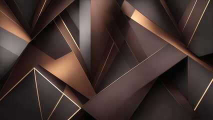 Black and deep brown abstract modern Geometric shapes background