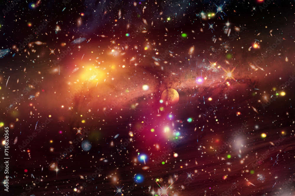 Wall mural marvelous galaxy in a deep space. the elements of this image furnished by nasa.