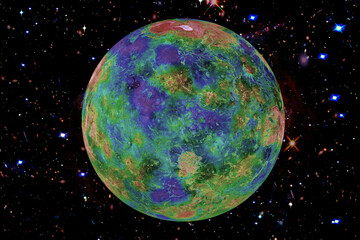 Fascinating exoplanet in the deep space. The elements of this image furnished by NASA.