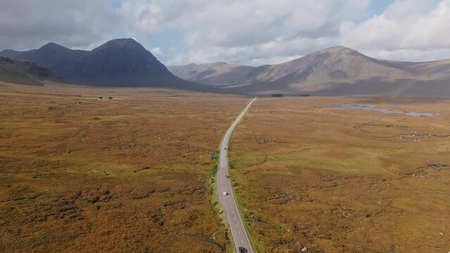 Highland aerial view Scotland at Stob Dearg