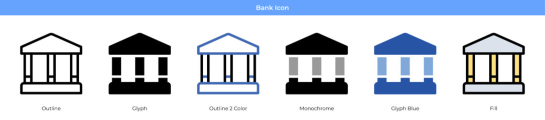 Bank Icon Set