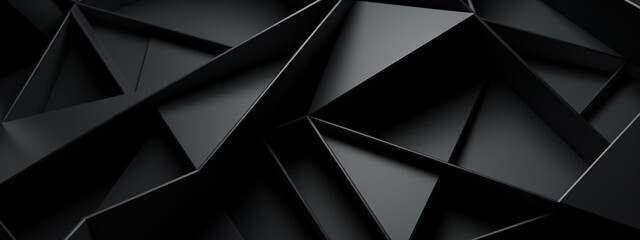 Modern black blue abstract background. Minimal. Color gradient. Dark. Web banner. Geometric shape. 3d effect. - obrazy, fototapety, plakaty