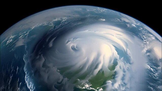 Satellite Image of Hurricane From Space, A Clear View of Powerful Natural Disaster
