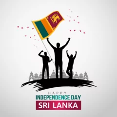 Foto op Aluminium happy independence day Sri Lanka poster design abstract vector illustration design © Arun