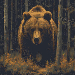 brown bear in the forest