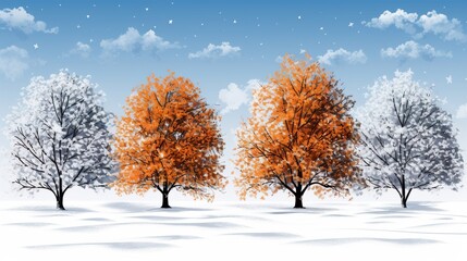 Fototapeta premium tree in the snow