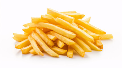 French fries isolated on white background - obrazy, fototapety, plakaty