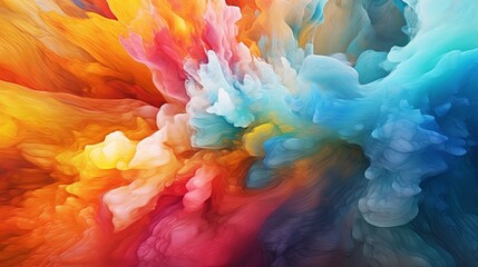 Fototapeta premium Abstract composition with fluid and dynamic colors merging seamlessly