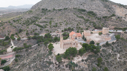 Obraz premium Santuario de Santa María Magdalena , vista aérea Novelda , Alicante , España , 