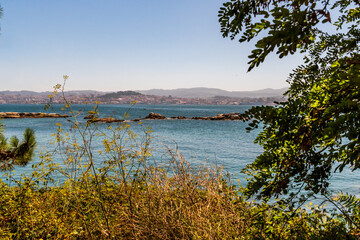 Paisaje en la Costa de Galicia, España.