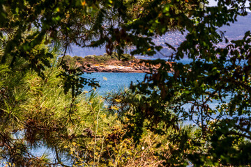 Paisaje en la Costa de Galicia, España.