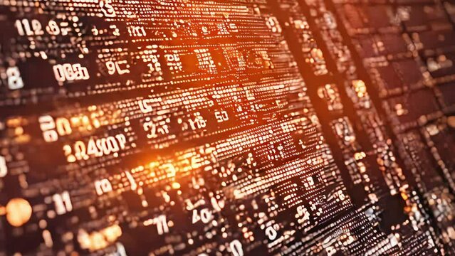 high-tech background with chip elements and digital displays. Generative AI