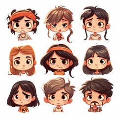 Emotionale Kindergesichter, made by AI